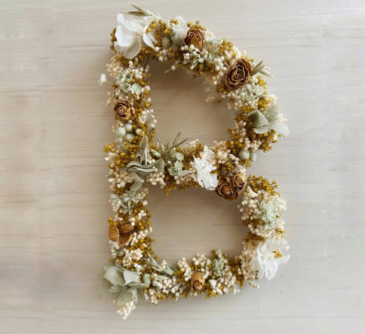 Letra flores preservadas Camomile Bouquet