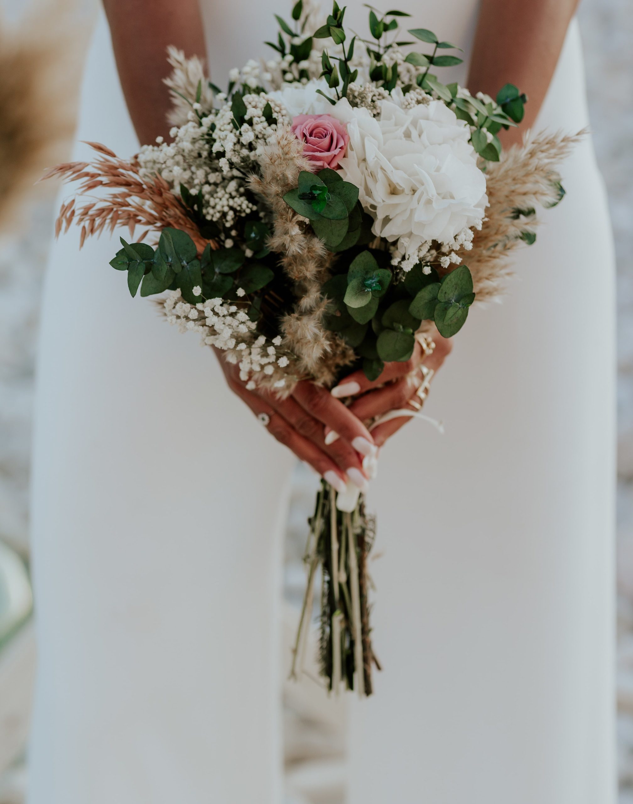 Ramo de novia flores presevadas Camomile Bouquet