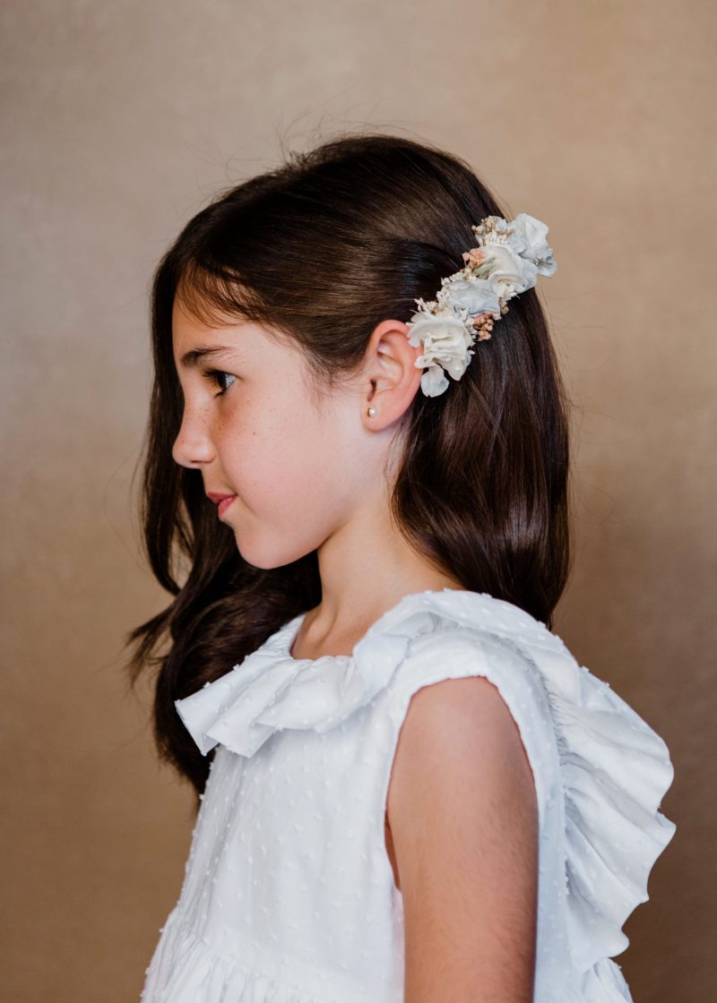 Pasador flores preservadas niña - Camomile Bouquet