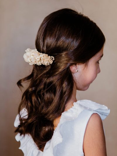 Semi corona flores preservadas niña - Camomile Bouquet