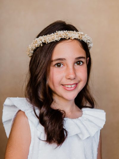 Corona flores preservadas niña - Paniculata - Camomile Bouquet min (1)