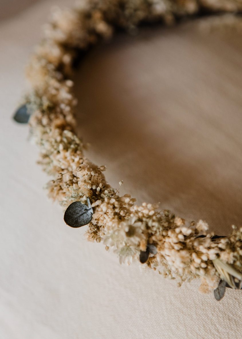 Corona flores preservadas niña - Silvestre - Camomile Bouquet (6)-min