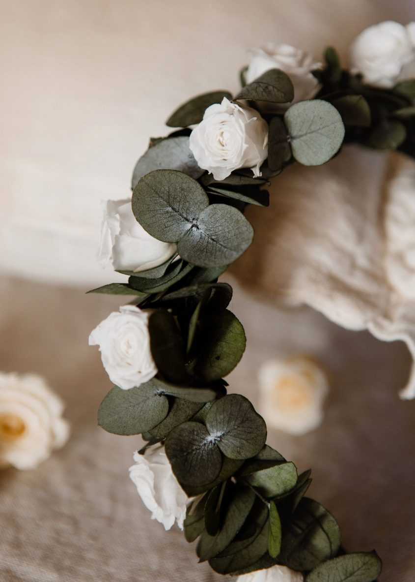 Diadema flores preservadas niña - Rosas - Camomile Bouquet (6)-min