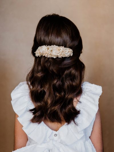 Semi corona de flores preservada niña - Camomile Bouquet (1)-min