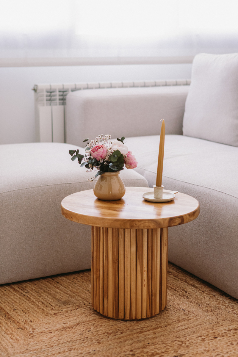 Jarrón con peonias preservadas bebé 1